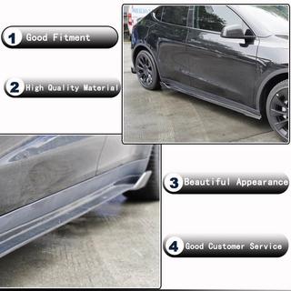 Cubiertas de faldones laterales V1 (2020-2025, Carbono) Tesla Model Y 2020- foto 3
