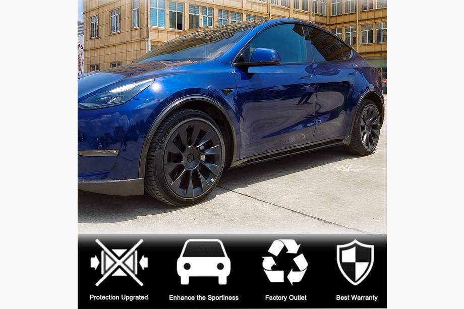 Tesla Model Y 2020- Cubiertas de Umbral V2 (2020-2025, Carbono) Foto 3