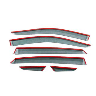 Deflectores de ventana con moldura cromada Niken Luxury (6 uds) foto 4