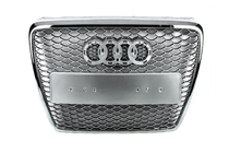 Audi A6 C6 2004-2011 Parrilla Delantera RS-Style (Gris con Cromo) foto 5