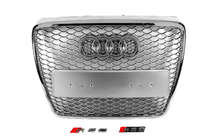 Audi A6 C6 2004-2011 Parrilla Delantera RS-Style (Gris con Cromo) foto 1