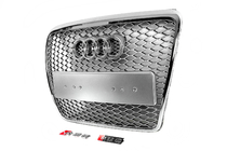 Audi A6 C6 2004-2011 Parrilla Delantera RS-Style (Gris con Cromo) foto 3