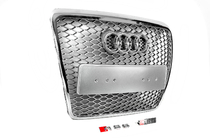 Audi A6 C6 2004-2011 Parrilla Delantera RS-Style (Gris con Cromo) foto 2