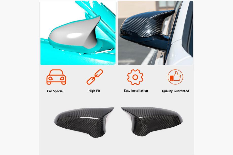 BMW 4 Series F32/F33/F36 2012-2020 Cubiertas de Espejos Carbono Seco V2 (para M4) Foto 2