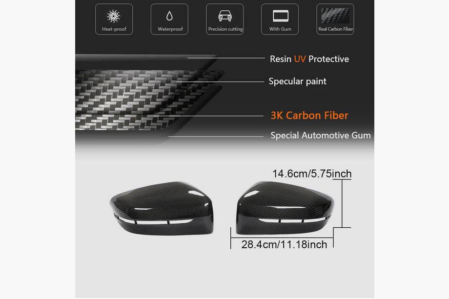 BMW 3 Series G20/G21 2018- Cubiertas de Espejos de Carbono Seco (2019-2022) Foto 5