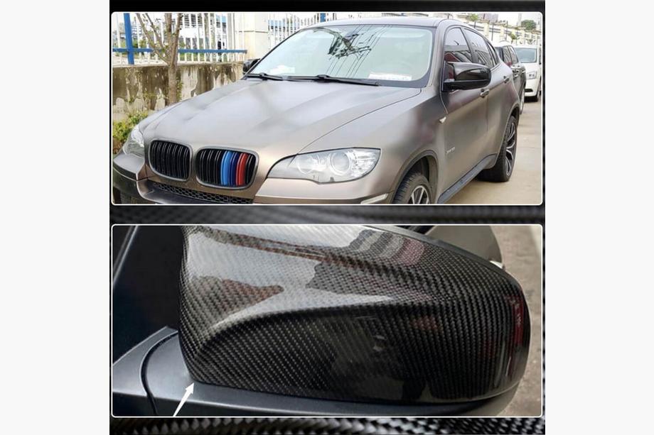 BMW X5 E70 2007-2013 Cubiertas de Espejos (Carbono) Foto 8
