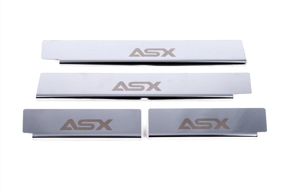 Mitsubishi ASX 2010-2023 Protecciones de umbral Carmos (4 uds, acero inoxidable) Foto 2