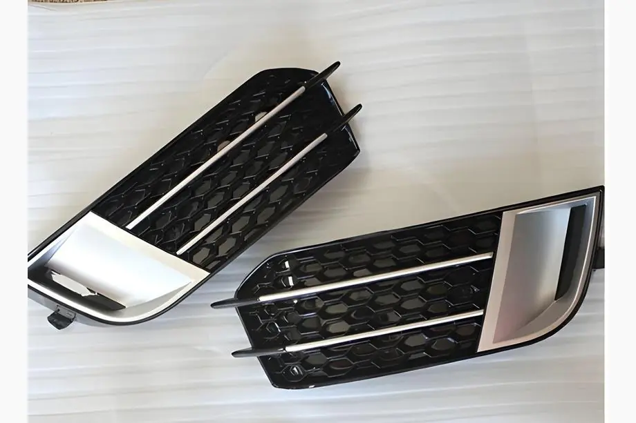 Audi A1 2010-2018 Rejillas de faros antiniebla RS-Style (2010-2014, 2 uds, Negro con Gris) Image