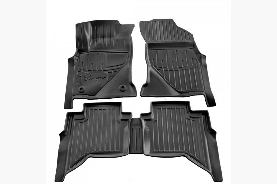 Toyota Hilux 2015- Alfombrillas de goma Stingray 3D (Crew Cab, 5 uds) Image