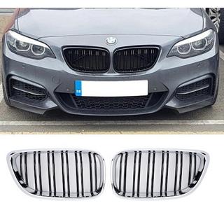 Riñones M-Look (Negro Brillante con Marco Cromado) BMW 2 Series F22/F23 2014-2021 foto 2