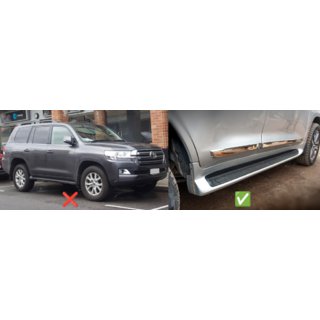 Guardabarros delanteros (2 uds, para estribos iluminados) Toyota Land Cruiser 200 2007-2021 foto 2
