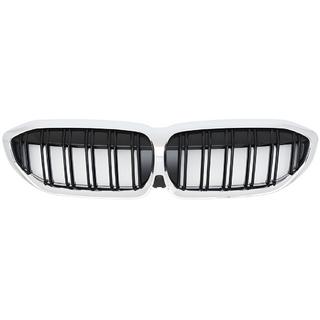Riñones M-Look V2 (2018-2022, Negro Brillante con Borde Cromado) BMW 3 Series G20/G21 2018- foto 2