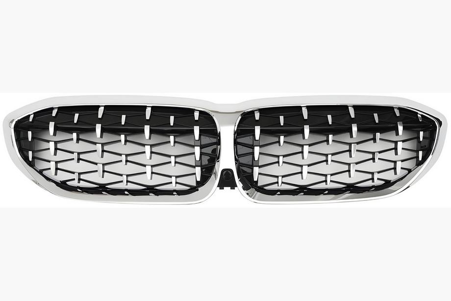 BMW 3 Series G20/G21 2018- Riñoneras Diamond Silver (2018-2022, Marco Cromado) Foto 2