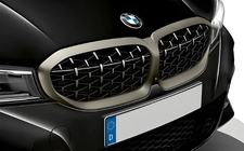 BMW 3 Series G20/G21 2018- Riñones Diamond Silver (2018-2022, marco cromo mate) foto 1