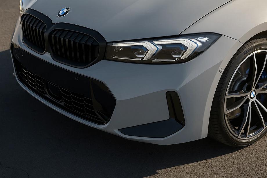 BMW 3 Series G20/G21 2018- Riñones 1 Bar (2022+, Negro Mate) Image