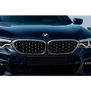 Entradas de aire Diamond Silver V1 (2017-2020, marco cromado) BMW Serie 5 G30/G31 2017–2023 foto 1