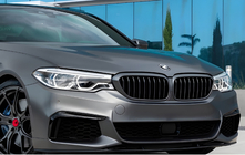BMW Serie 5 G30/G31 2017–2023 Riñones 1 Barra (2017-2020, Negro Mate) foto 1