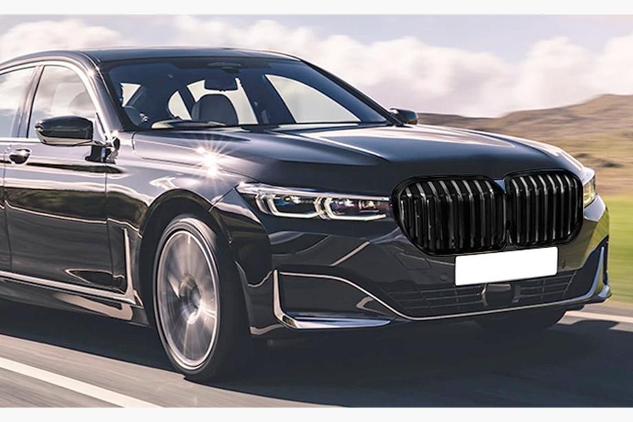 BMW 7 Series G11/G12 2015-2022 Riñoneras 1 Barra (2019-2022, Negro Brillante) Foto 2