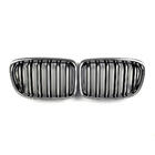 BMW X1 E84 2009-2015 Riñones M-Look (Negro Brillante con Marco Cromado) foto 2