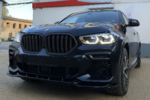 BMW X6 G06 2019–2027 Riñones 1 Barra (2019-2022, Negro Mate) foto 3