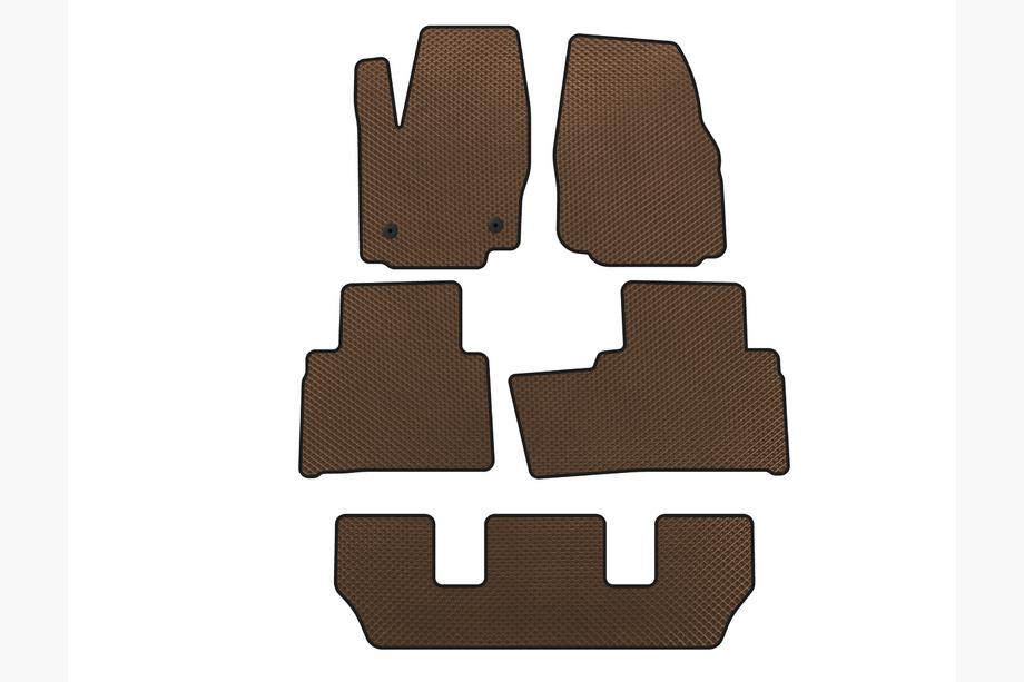 Ford Galaxy 2007-2015 Alfombrillas EVA (3 Filas, Marrón) Image
