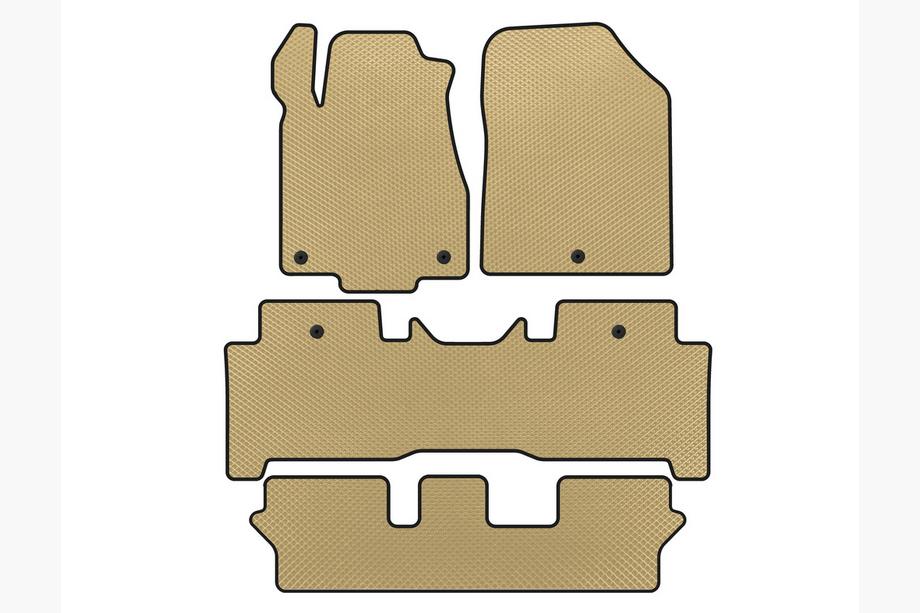Acura MDX 2007-2013 Alfombrillas EVA (3 Filas, Beige) Image