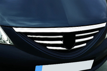 Dacia Logan I 2008-2012 Cubiertas de Parrilla de Acero Inoxidable OmsaLine - Acero Inoxidable Italiano foto 1