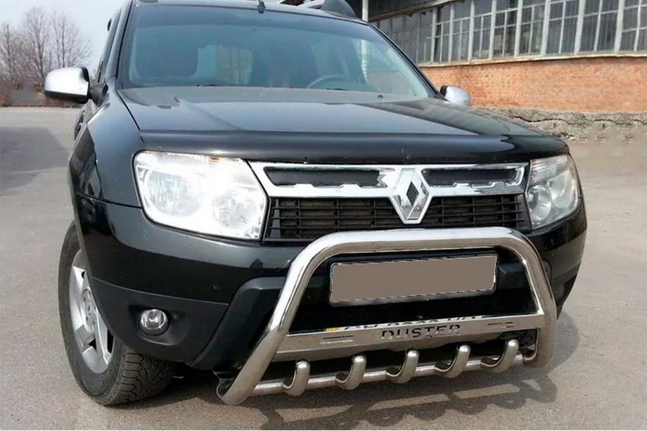 Renault Duster 2008–2017 Defensa delantera con inscripción WT004 (acero inoxidable) Foto 6