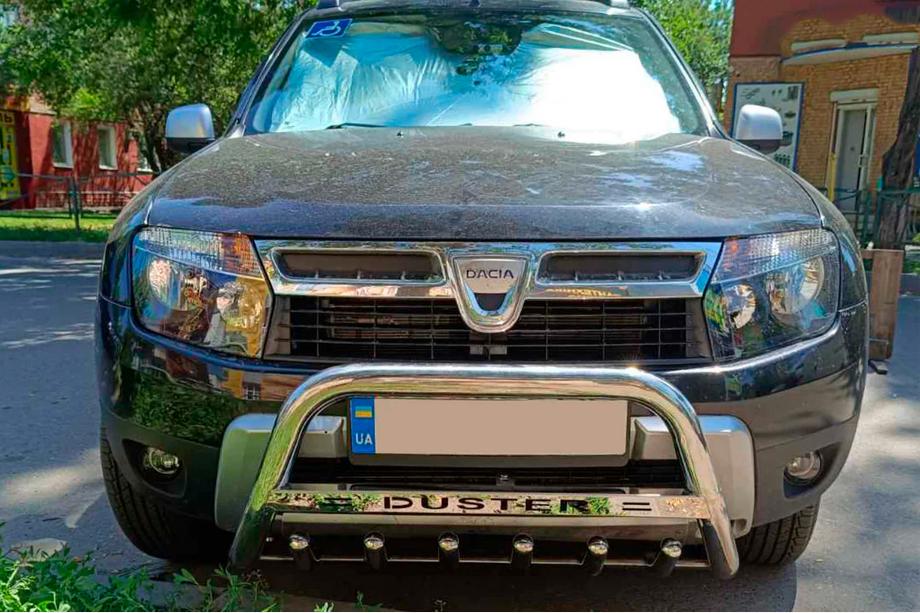 Renault Duster 2008–2017 Defensa delantera con inscripción WT004 (acero inoxidable) Foto 5