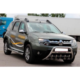 Tubos laterales con insertos (2 uds., acero inoxidable) Renault Duster 2008–2017 foto 2