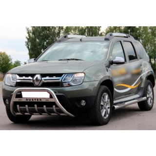 Tubos laterales con insertos (2 uds., acero inoxidable) Renault Duster 2008–2017 foto 1