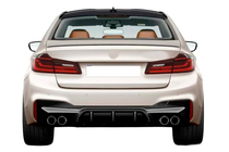 BMW Serie 5 G30/G31 2017–2023 Difusor trasero DPT (para M-Sport/M5 F90, negro brillo) foto 1