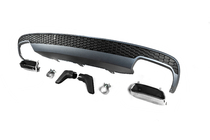 Audi A6 C7 2011-2017 Difusor trasero con salidas de escape DPT estilo S-Line (2011-2014) foto 3