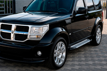 Dodge Nitro 2006-2011 Estribos laterales Allmond Grey (2 uds., aluminio) foto 1