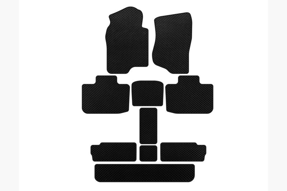 Cadillac Escalade 2007-2014 Alfombrillas EVA (3 Filas, Negro) Image