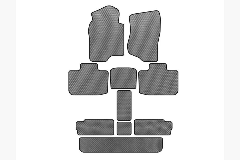 Cadillac Escalade 2007-2014 Alfombrillas EVA (3 Filas, Gris) Image