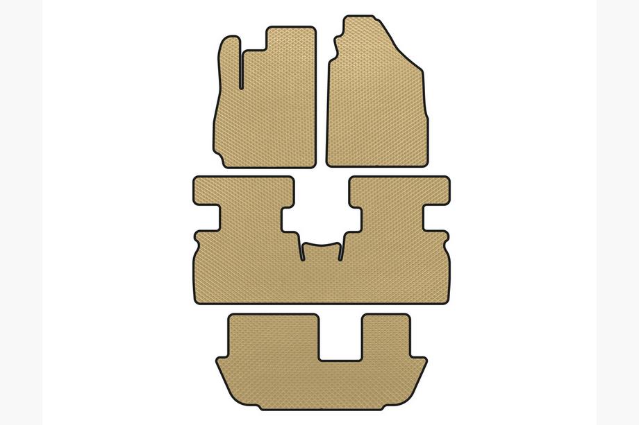 Jetour X70 2018- Alfombrillas EVA (3 Filas, Beige) Image