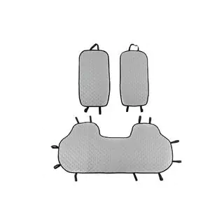 Fundas para asientos traseros (juego, Gris con costura gris) foto 1