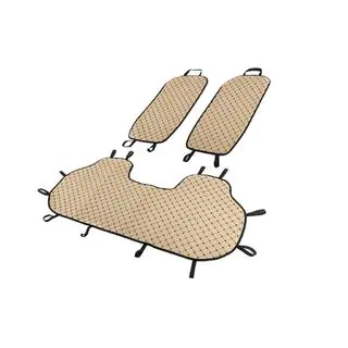 Fundas para asientos traseros (juego, Beige con costura negra) foto 2