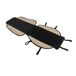 Funda de asiento ECO y tela (1 ud, Beige con costura negra + tela) foto 2