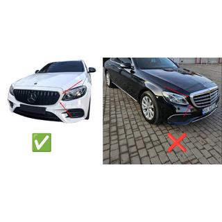 Parrilla Delantera GT Panamericana Negra (para Avantgarde/AMG-Line/E43 AMG/E53 AMG 2016-2020) Mercedes E-сlass W213 2016-2023 foto 3