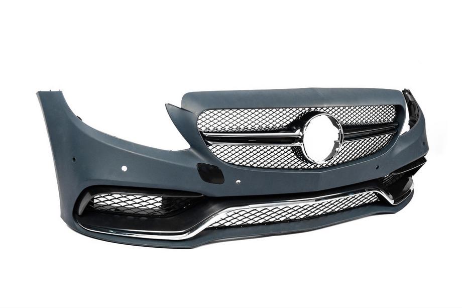 Mercedes C-class W205 2014-2021 Parachoques delantero completo (diseño AMG C63 2014-2018) Foto 4
