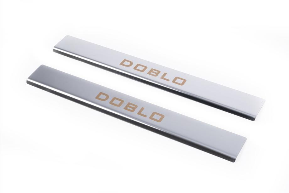 Fiat Doblo I 2001-2005 Protectores de umbral de puerta en acero inoxidable (Carmos, 2 uds) Foto 2