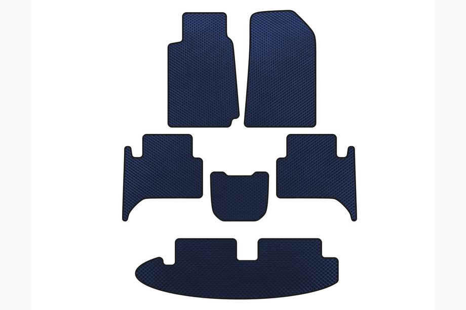 Chevrolet Trailblazer 2012-2019 Alfombrillas EVA (3 Filas, Azul) Image