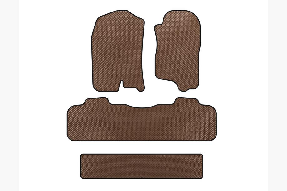 Chevrolet Tahoe 2007-2014 Alfombrillas EVA (3 Filas, 2007-2014, Marrón) Image