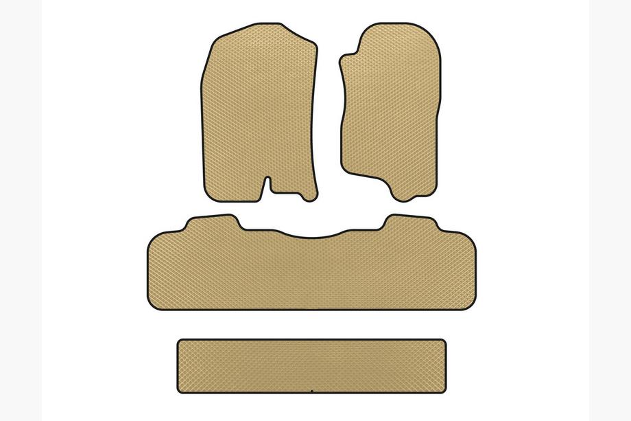 Chevrolet Tahoe 2007-2014 Alfombrillas EVA (3 Filas, 2007-2014, Naranja) Image