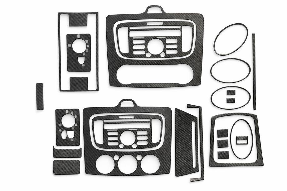 Ford Focus II 2008-2011 Cubiertas de Panel Clima/AC (Maxi-Set, Carbono) Image