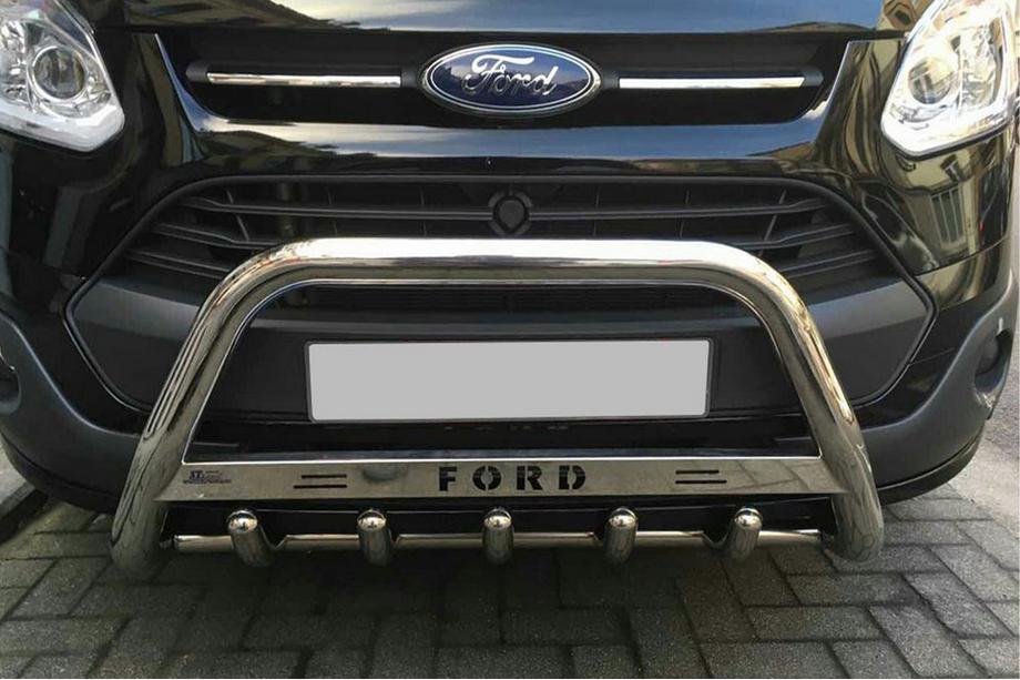 Ford Custom 2013-2022 Defensa Delantera WT004 (Acero Inoxidable) 60 mm Image