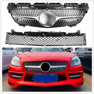 Parrilla Delantera Diamond Black Mercedes SLK R172 2011-2016 foto 3