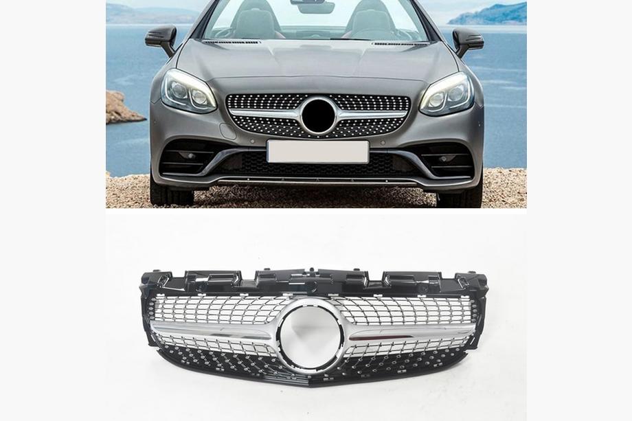 Mercedes SLC R172 2016-2020 Parrilla Delantera Diamond Silver Foto 3